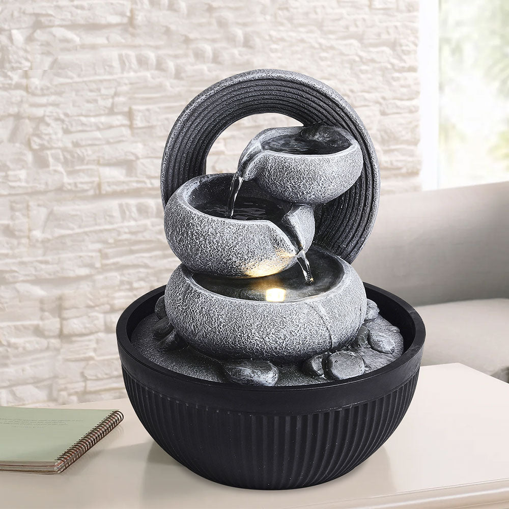 Garden Fountain Resin Water Feature With Led Light