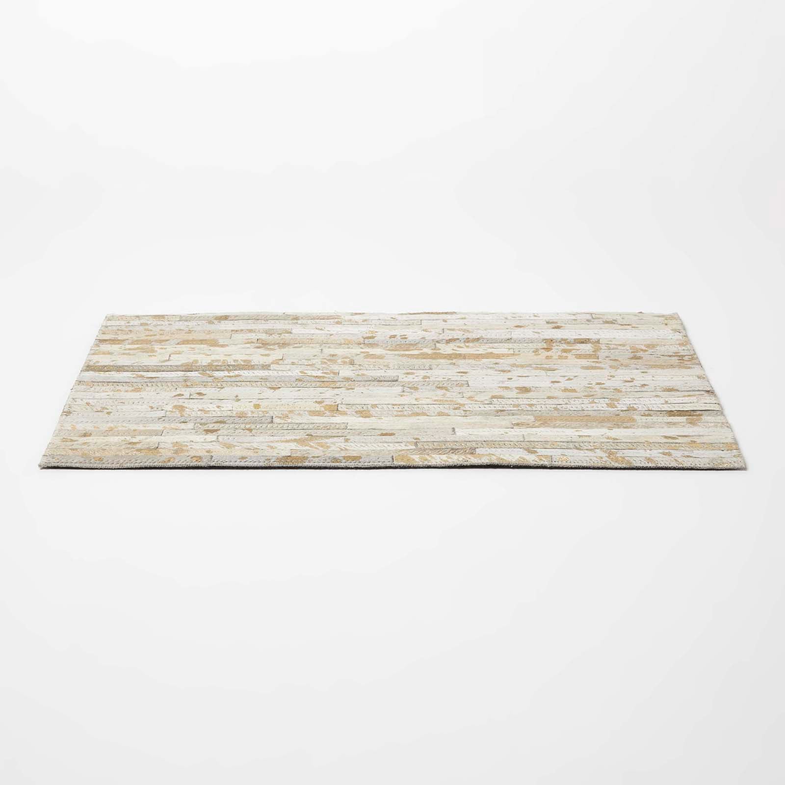 Gold & Grey Leather Placemats Set Of 4