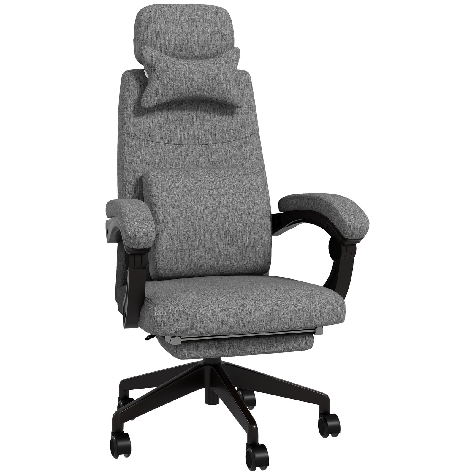 Home Office Swivel Chair W/ Footrest | Dark Gray