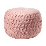 Grace Pleated Velvet Pouffe | 50cm x 35cm | Pink