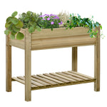Raised Garden Bed With Legs And Shelf