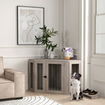Dog Crate W/ Cushion, Door - Large Dogs | Brown
