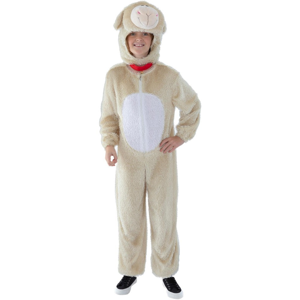 Lamb Costume, Cream, With Jumpsuit & Hood | Age 7-9