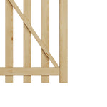 76cm/90cm/120cm Wx120cm H Classic Wooden Garden Gate With Lock Natural Finish, Vertical Slat Design | Large | Natural