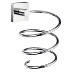 Hair Dryer Wall Mounted Spiral Holder Station For Bathrooms | Polished Chrome