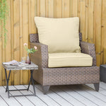 Outdoor Seat And Back Cushion Set,olefin Patio Chair Cushion | Beige