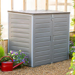 Thompson & Morgan Storage Cabinet Shed 1170 Litre Waterproof Lockable Outdoor Storage Box With Double Doors And Lift-up Lid