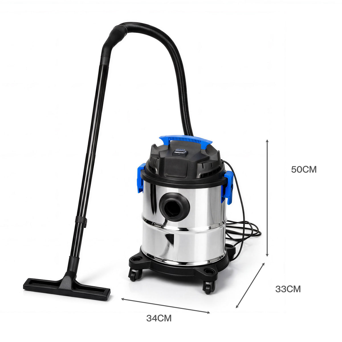 Wet Dry Vacuum Cleaner 20l 1200w Blowing Function Powerful Industrial | Blue