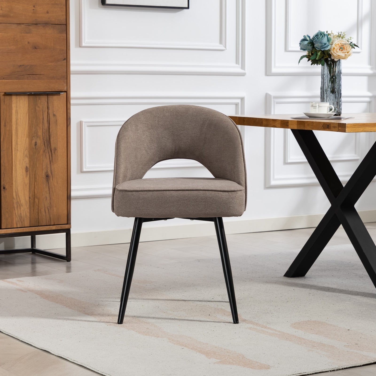 Ashley Fabric Dining Chairs - Set Of 2 | Brown