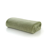 Snuggle Touch Solid Colour Fleece Throw – 140x180cm – Super Soft Plain Blanket | 140cm x 180cm | Sage Green