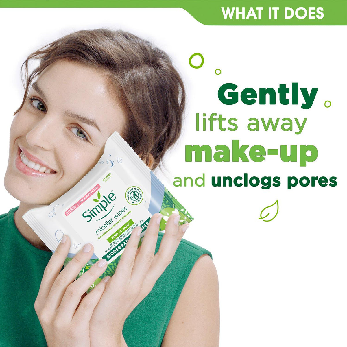 Biodegradable Micellar Wipes With Glycerin & Pro-vitamin B5 | Set of 6
