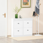 Shoe Cabinet With 4 Flip Drawers Storage Cupboard