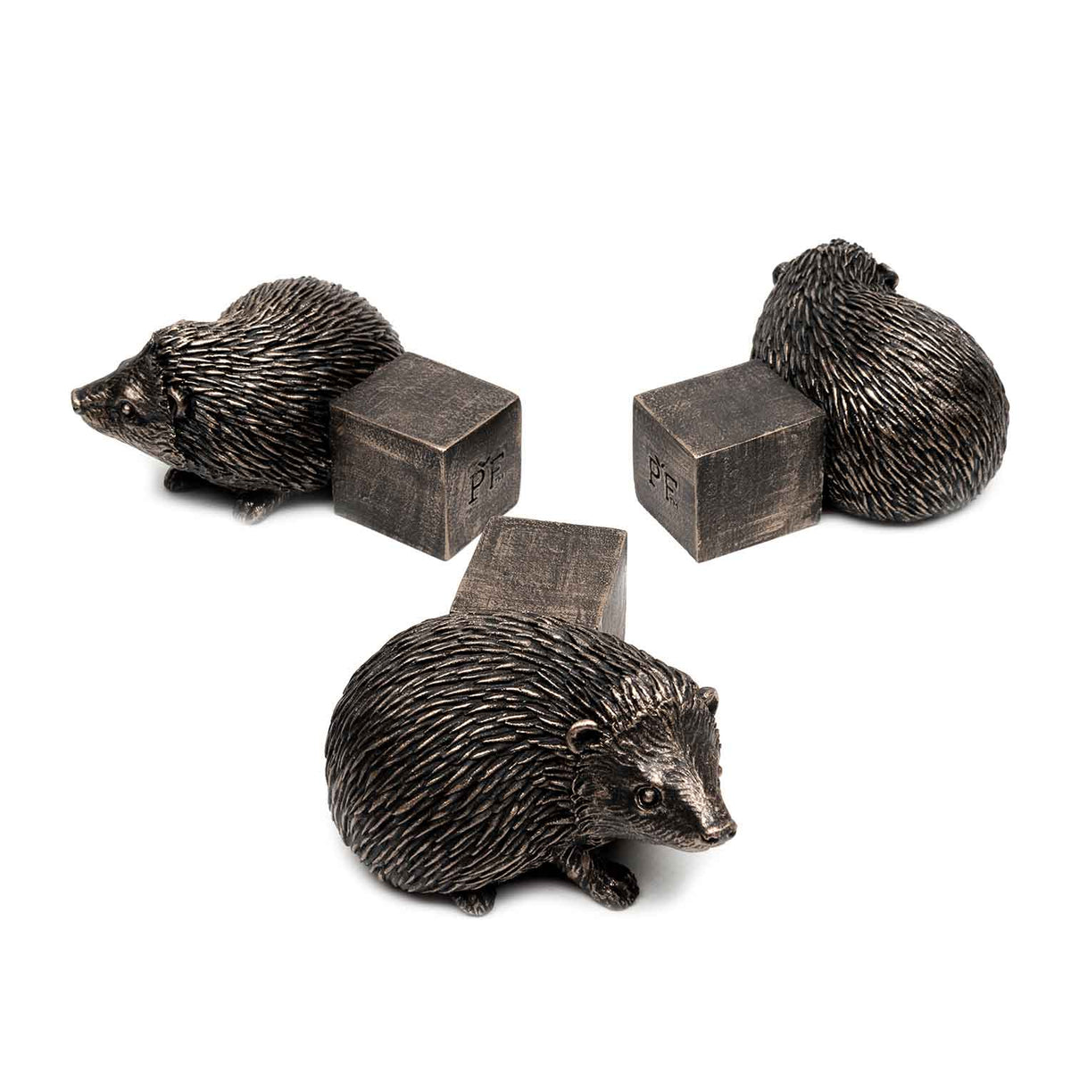Hedgehog Decorative Pot Feet | Set of 3 | Bronze