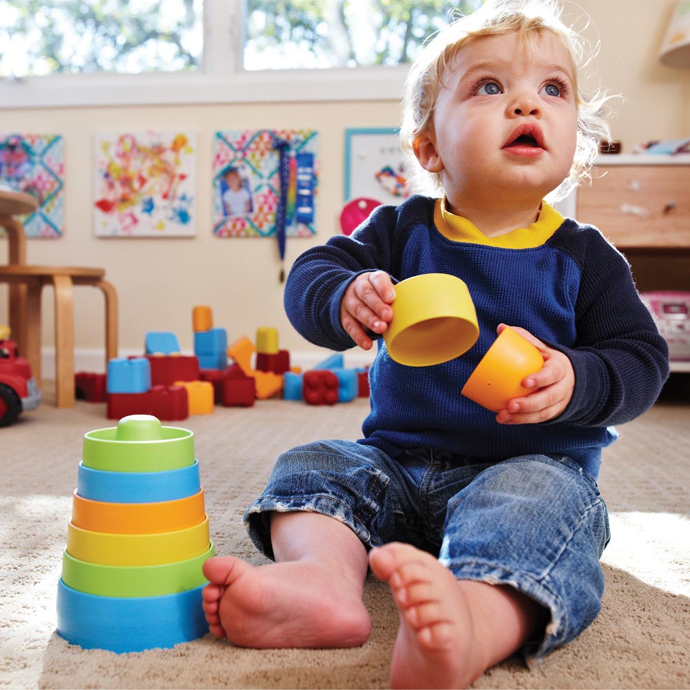 Stacker Toy, 8 Play Pieces, Made From 100% Recycled Plastic