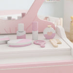 AIYAPLAY Kids Dressing Table, Portable Dressing Table With Lights