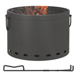 Smokeless Fire Pit Portable Wood Burning Firepit W/ Poker