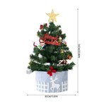 Mini Led Christmas Tree With Lifelike Pine Branches And Classic Decorations
