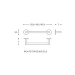 Towel Rail, Self-adhesive, Polished Chrome, 60,5 Cm. Collection Duo Round