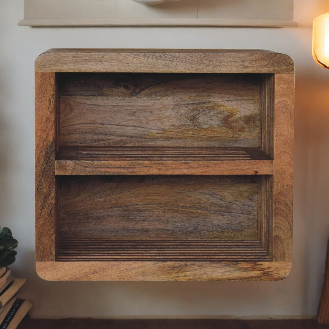 Solid Wood Soba Wall Mounted Bedside