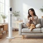 HOMCOM Tower Fan For Bedroom, Standing Floor Fan With 70° Oscillating