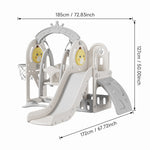 Yellow Duck Toddler Playset With Slide, Swing, Basketball Hoop & Toy Storage – Cute & Safe Hdpe Activity Center For Kids