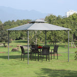 Outdoor Gazebo Steel Canopy Tent Pavilion 2-tier Roof Top