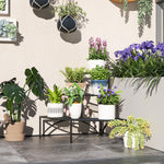 3 Tier Metal Corner Plant Stand For Garden Balcony Patio