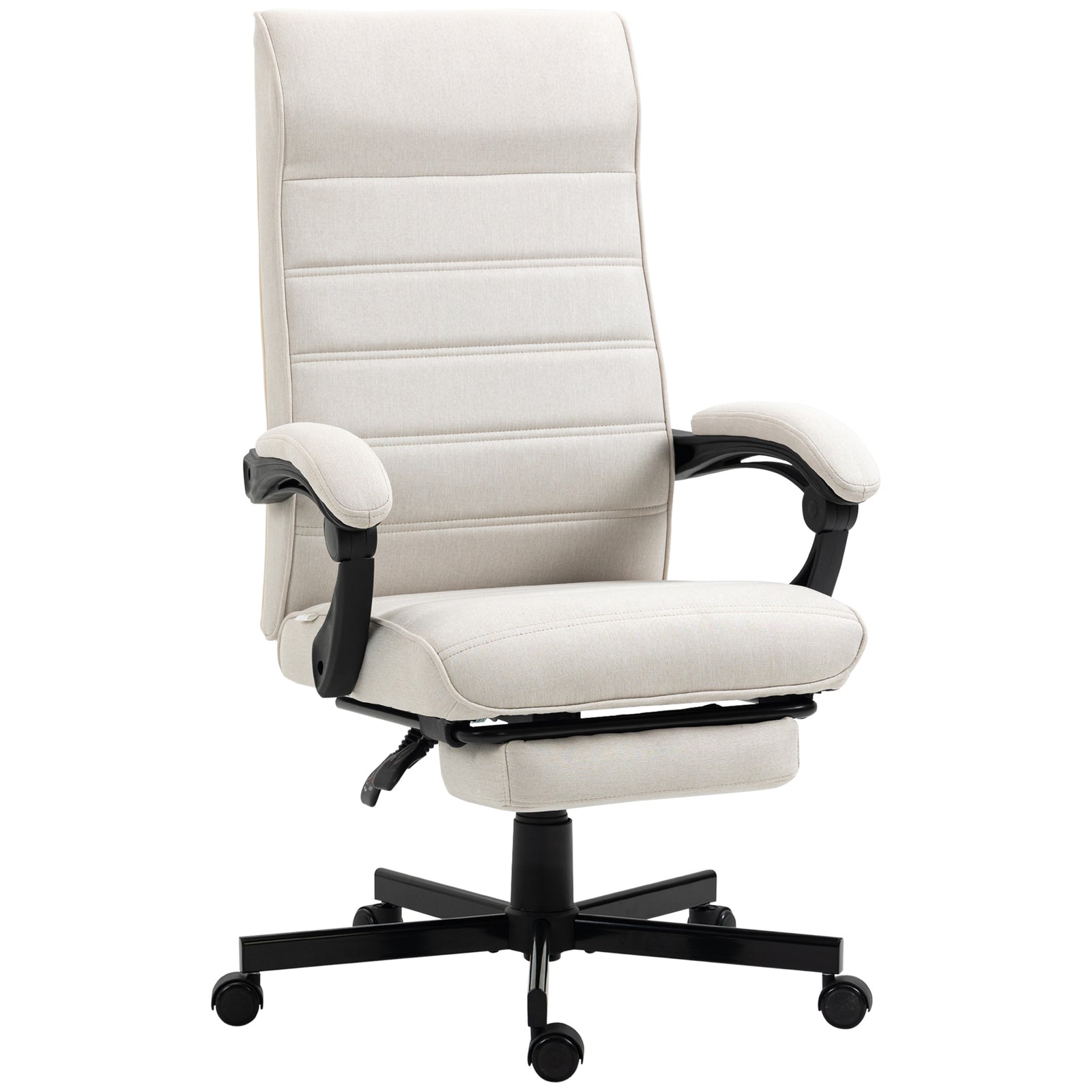High-back Reclining Office Chair | Cream
