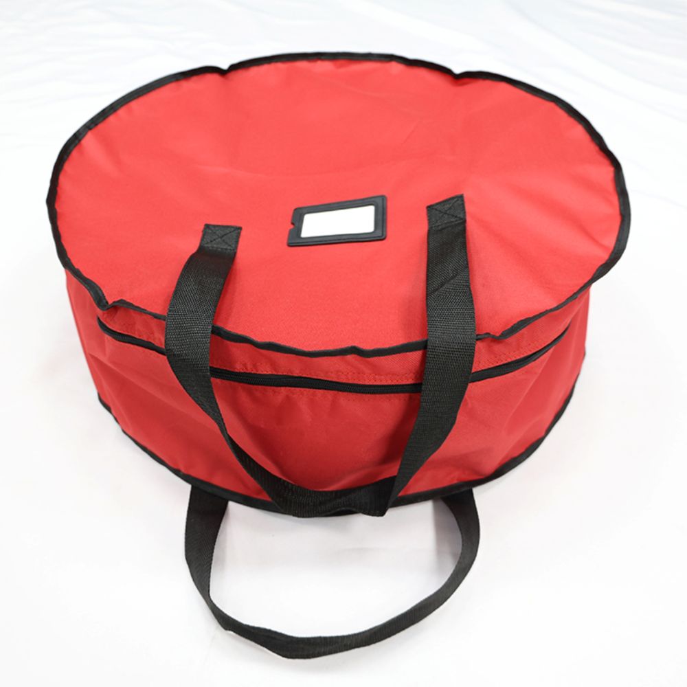 Christmas Wreath Decoration Zip Up Sack Fabric Storage Bag