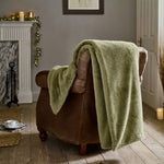 Ashford Faux Fur Throw | 130cm x 180cm | Green