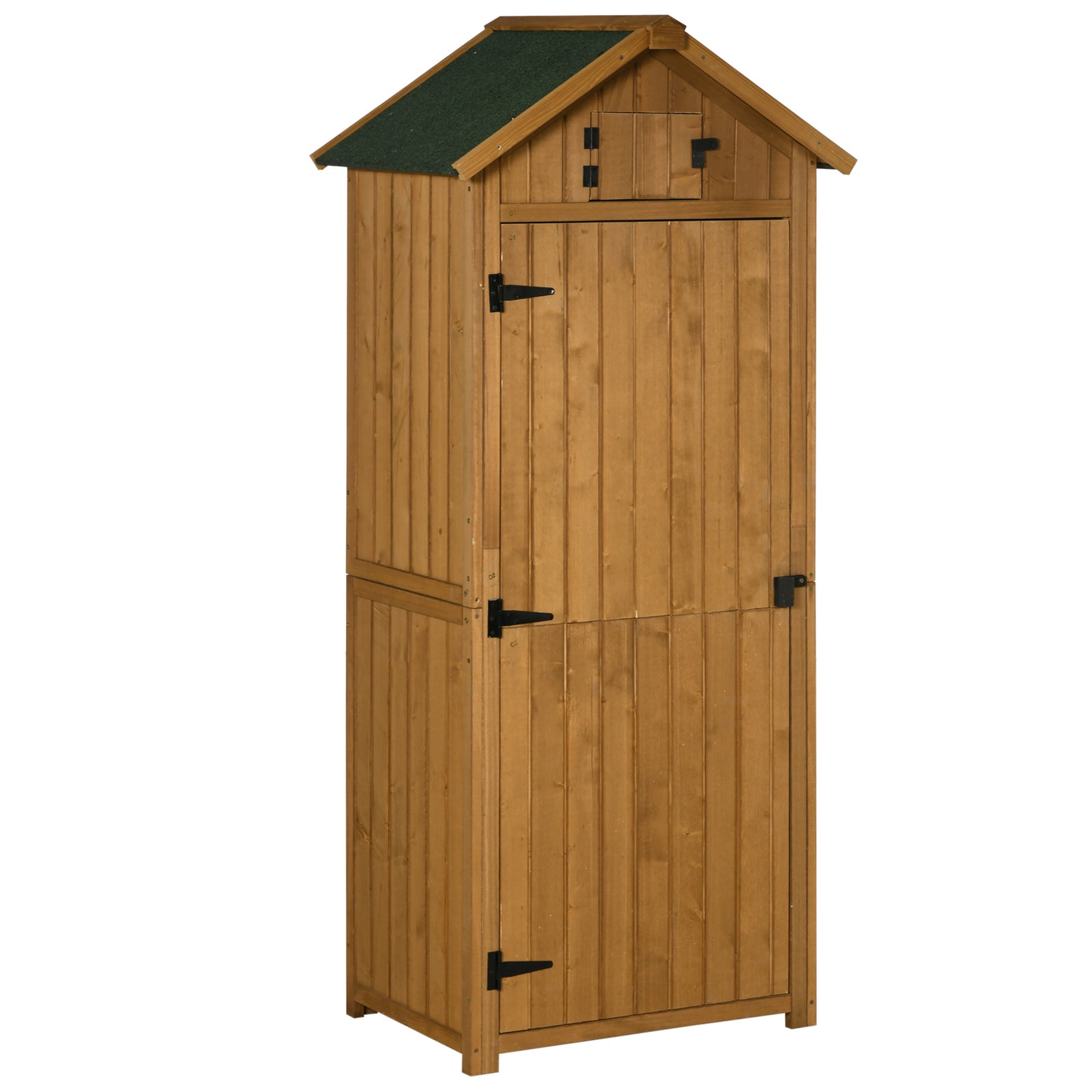 Wooden Garden Storage Shed Tool Storage Box | Brown