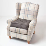 Faux Suede Armchair Booster Cushion | 50cm x 50cm | Grey
