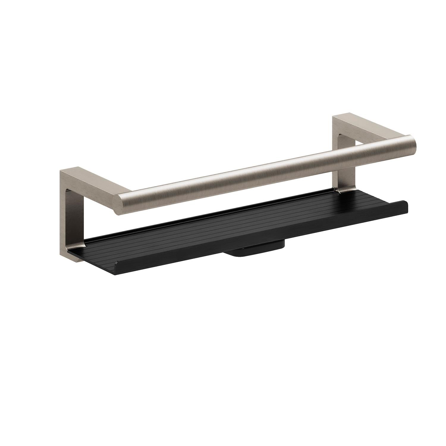 Bathroom Shelf, Organizer Glass Wiper Matt Steel Architect S+ Collection