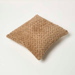 Sofia Pleated Velvet Cushion | 45cm x 45cm | Taupe