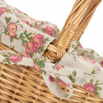 Wicker Shopping Basket Buff Willow Oval Shopper | Pink