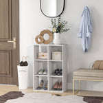 Storage Cabinet Bookcase 6 Cube With Shelves Home Office | One Size | White