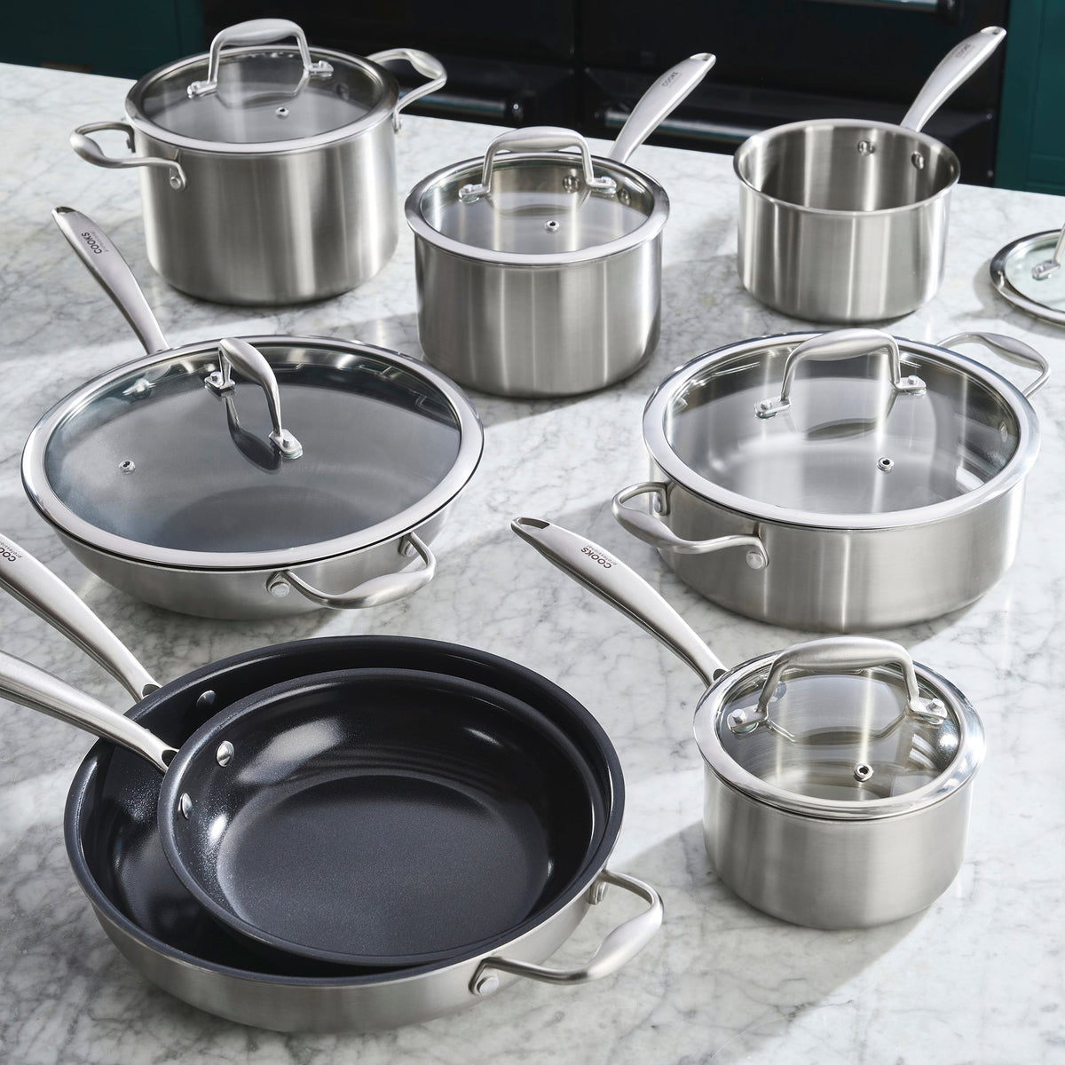 Tri-ply Cookware Set | 8 Piece | Silver