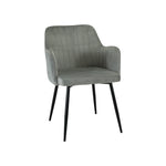 San Diego Marble Top Dining Table With Charlotte Velvet Chairs | Grey