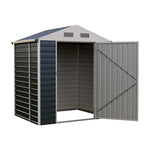 6x4 Ft Heavy-Duty Metal Apex Roof Garden Storage Shed – Durable Steel Frame, 4 Vents & Lockable Door Outdoor Tool House