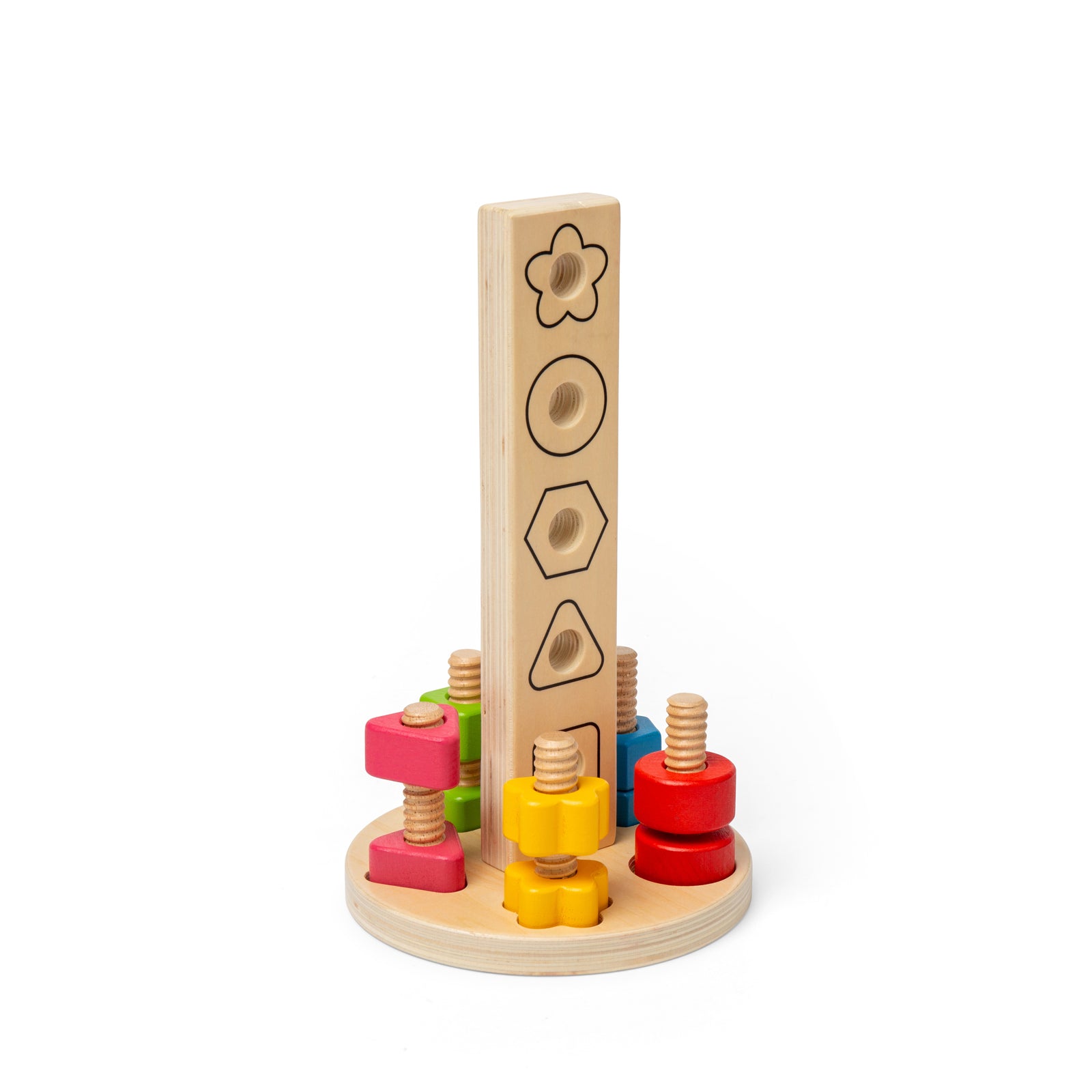Wooden Montessori Nuts & Bolts Tower