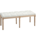 Upholstered End Of Bed Bench, Cream White