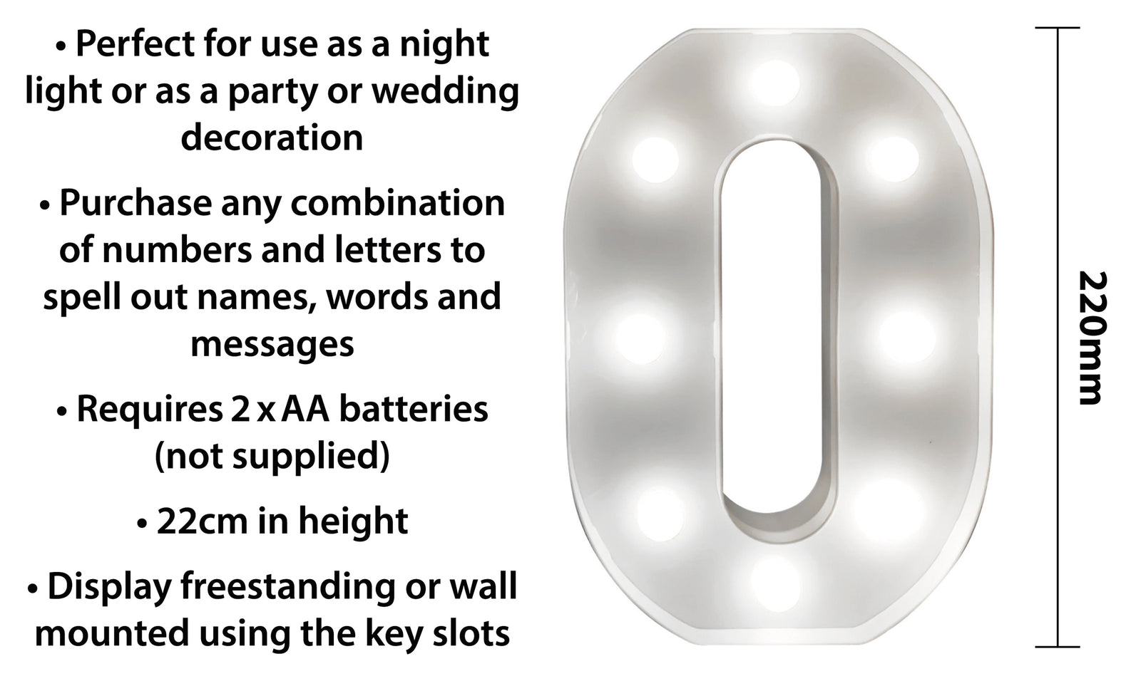 St Helens Battery Operated 3d Led Number