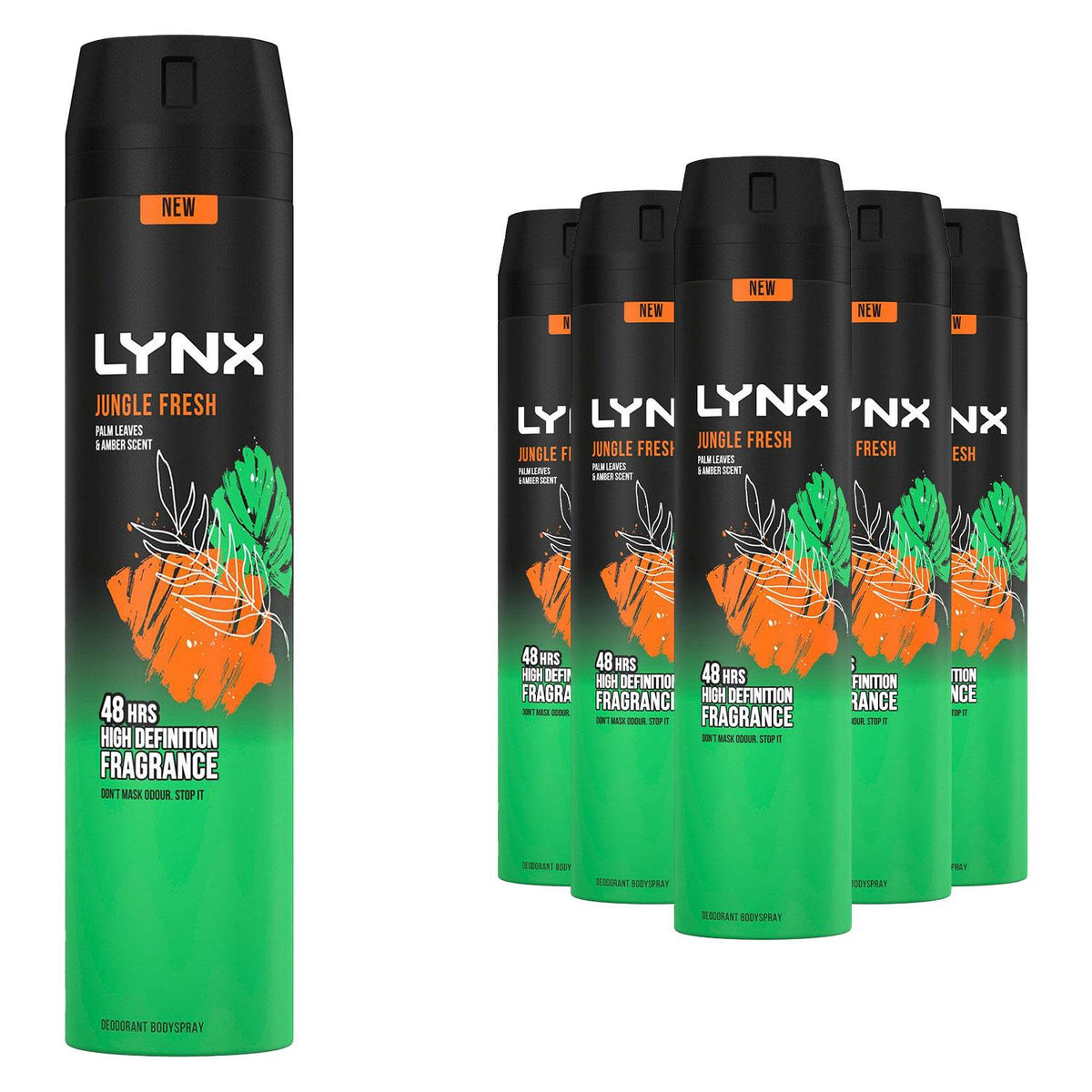 Xxl Body Spray Jungle Fresh 48h High Definition Fragrance Deo 250ml | Set of 18