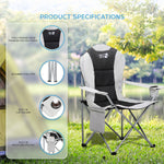 Premium Camping Chair - Thick Padded Folding Chair For Adults With Magazine Pocket, Cup Holder & Carry Bag - Lightweight 3kg - Heavy Duty Foldable Picnic Chair | Single