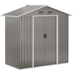 6.5ft X 3.5ft Garden Shed, Metal Shed Garden Outdoor Storage