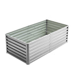 Outdoor Modular Metal Raised Garden Bed | One Size | Silver
