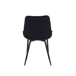 San Diego Marble Top Dining Table With Erica Velvet Chairs | Black