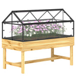 Raised Garden Bed W/ Cold Frame Greenhouse W/ Polycarbonate