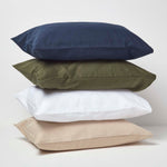 Linen Kid's Pillowcases, Pack Of 2 | 40 x 60cm | Navy Blue