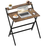 81.5 Cm Folding Computer Desk For Small Spaces Bedroom | Brown